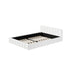 Bed Frame Queen Size Tufted Headboard White Boucle
