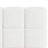 Bed Frame Queen Size Tufted Headboard White Boucle