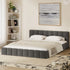 Bed Frame Queen Size Tufted Headboard Grey Velvet
