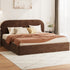 King Bed Frame Gas Lift Storage Velvet Brown