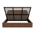 King Bed Frame Gas Lift Storage Velvet Brown
