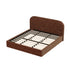 King Bed Frame Gas Lift Storage Velvet Brown