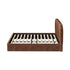 King Bed Frame Gas Lift Storage Velvet Brown
