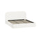 King Gas‑Lift Bed Frame – Bouclé Rounded Headboard, Storage, White