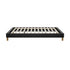 Oikiture Bed Frame Double Size Bed Base Black Leather