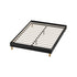 Oikiture Bed Frame Double Size Bed Base Black Leather