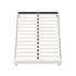 Bed Frame Double Size Bed Base White Boucle