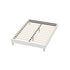 Bed Frame Double Size Bed Base White Boucle
