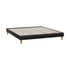 Oikiture Bed Frame King Size Bed Base Black Leather