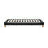 Oikiture Bed Frame King Single Bed Base Black Leather