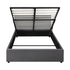 Bed Frame Double Size Gas Lift Base Storage Fabric Grey