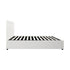 Bed Frame Double Size Gas Lift Base Storage Leather White
