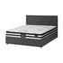 Oikiture Bed Frame Double Size Gas Lift Base with Mattress Velvet Grey