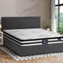 Oikiture Bed Frame King Size Gas Lift Base with Mattress Velvet Grey