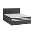 Oikiture Bed Frame King Size Gas Lift Base with Mattress Velvet Grey