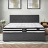 Oikiture Bed Frame King Size Gas Lift Base with Mattress Velvet Grey