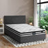 Oikiture Bed Frame King Single Size with Mattress Velvet Grey