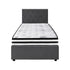 Oikiture Bed Frame King Single Size with Mattress Velvet Grey