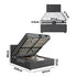 Oikiture Bed Frame King Single Size with Mattress Velvet Grey