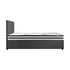 Oikiture Bed Frame King Single Size with Mattress Velvet Grey