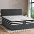 Oikiture Bed Frame Queen Size Gas Lift Base with Mattress Velvet Grey