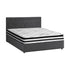 Oikiture Bed Frame Queen Size Gas Lift Base with Mattress Velvet Grey