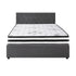 Oikiture Bed Frame Queen Size Gas Lift Base with Mattress Velvet Grey