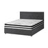 Oikiture Bed Frame Queen Size Gas Lift Base with Mattress Velvet Grey