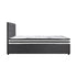 Oikiture Bed Frame Queen Size Gas Lift Base with Mattress Velvet Grey