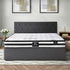 Oikiture Bed Frame Queen Size Gas Lift Base with Mattress Velvet Grey