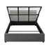 Bed Frame King Size Gas Lift Base Storage Fabric Grey