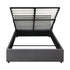 Bed Frame Queen Size Gas Lift Base Storage Fabric Grey