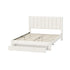 Queen Bed Frame Headboard Platform Base with Drawer Beige