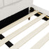 Oikiture Boucle Bed Frame with Ottoman Set Scallop Shaped Sherpa Bedhead Double