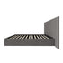 King Gas‑Lift Bed Frame – Extended Velvet Headboard, Storage, Grey