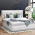 Double Bed Frame with Storage Space Gas Lift White