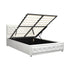 Double Bed Frame with Storage Space Gas Lift White