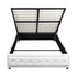Double Bed Frame with Storage Space Gas Lift White