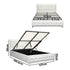 Double Bed Frame with Storage Space Gas Lift White
