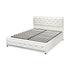 Double Bed Frame with Storage Space Gas Lift White