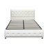 Double Bed Frame with Storage Space Gas Lift White