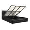 King Bed Frame with Storage Space Gas Lift Black