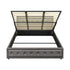 King Bed Frame with Storage Space Gas Lift Grey