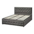 King Bed Frame with Storage Space Gas Lift Grey