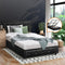 King Single Bed Frame with Storage Space Gas Lift Black