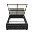 King Single Bed Frame with Storage Space Gas Lift Black