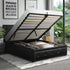 King Single Bed Frame with Storage Space Gas Lift Black
