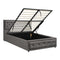 King Single Bed Frame with Storage Space Gas Lift Grey