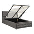 King Single Bed Frame with Storage Space Gas Lift Grey