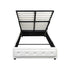 King Single Bed Frame with Storage Space Gas Lift White
